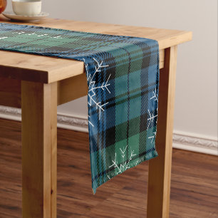 Chemin De Table Court Tartan Plaid Campbell Rustique
