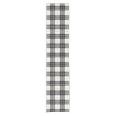 Chemin De Table Court Tartan Plaid noir et or (Devant)
