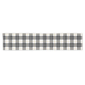 Chemin De Table Court Tartan Plaid noir et or (Horizontal)