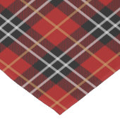 Chemin De Table Court Tartan Plaid noir et rouge (Coin)