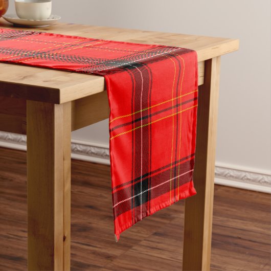 Chemin De Table Court Tartan rouge écossais (In Situ)