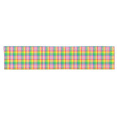 Chemin De Table Court Tartan vert rose (Horizontal)