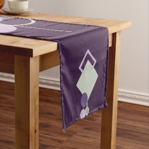 Chemin De Table Court Tattoos Bohème vert pourpre Abstrait