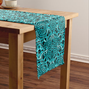 Chemin De Table Court Tendance Turquoise Turquoise Bleu Hip Bohemian Bal