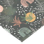 Chemin De Table Court Terrazzo Abstrait Moderne & Collage Botanique (Coin)