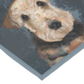 CHEMIN DE TABLE COURT  TERRIER AIREDALE        (Coin)