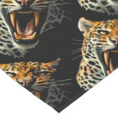 Chemin De Table Court Tête d'attaque du léopard (Coin)