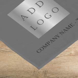Chemin De Table Court Texte du logo de l'entreprise gris foncé