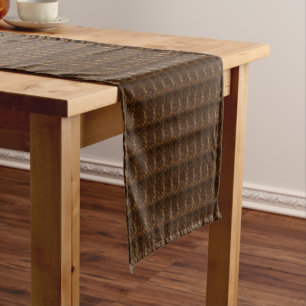 Chemin De Table Court Texture brun chocolat 14" X 72" coureur de Tableau