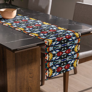 Chemin De Table Court Texture couleur Abstraite