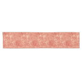 Chemin De Table Court Texture de marbre rouge corail (Horizontal)