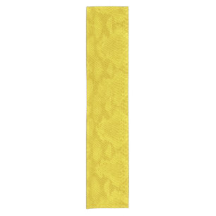 Chemin De Table Court Texture en cuir magnifique jaune de peau de
