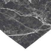 Chemin De Table Court Texture en marbre noir (Coin)