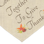 Chemin De Table Court Thankesgiving À L'Automne Remercient Burlap Image (Coin)
