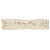 Chemin De Table Court Thankesgiving À L'Automne Remercient Burlap Image (Horizontal)