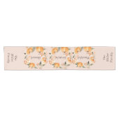 Chemin De Table Court Thanksgiving Citrouille Floral Dinner Editable (Horizontal)