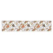 Chemin De Table Court Thanksgiving Design avec Citrouilles, Turkeys Runn (Horizontal)
