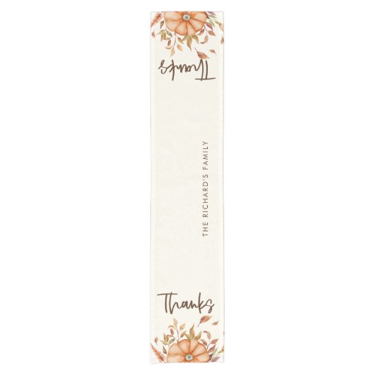 Chemin De Table Court Thanksgiving Dîner Invitation Boho Theme (Devant)