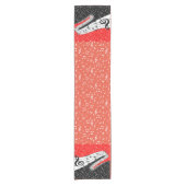 Chemin De Table Court Thème de musique rouge et noire (Devant)