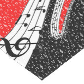 Chemin De Table Court Thème de musique rouge et noire (Coin)