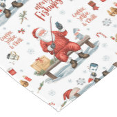 Chemin De Table Court Thème de Noël de pêche (Coin)