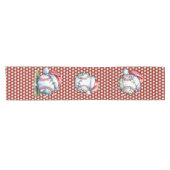 Chemin De Table Court Thème de Noël du baseball (Horizontal)