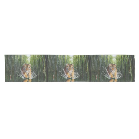 Chemin De Table Court Tiger et Bambou Grove (Horizontal)
