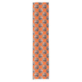 Chemin De Table Court Tiger Head Pattern Design Orange  (Devant)