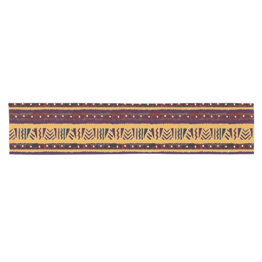 Chemin De Table Court Tissu de boue africain contemporain (Horizontal)