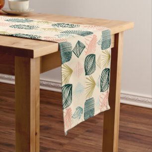 Chemin De Table Court Tissu de moisissure tribale des Caraïbes gras : cr