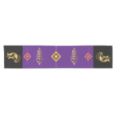 Chemin De Table Court Tissu de table Kokopelli noir violet sud-ouest (Horizontal)