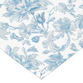 Chemin De Table Court Toile-de-jouy Chinoiseries Blue Floral Pattern (Coin)