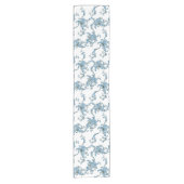 Chemin De Table Court Toile de Joy. Floral. Bleu. (Devant)