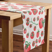 Chemin De Table Court Tomato Watercolor Pattern