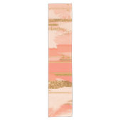 Chemin De Table Court Tons de pêche et d'or (Devant)