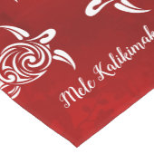 Chemin De Table Court Tortues blanches rouge | Mele Kalikimaka (Coin)