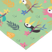 Chemin De Table Court Toucans et perroquets (Coin)
