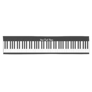 Chemin De Table Court Touches de clavier de piano personnalisées sur le 