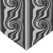 Chemin De Table Court Tourbillon abstrait noir et gris (Coin)