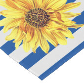 Chemin De Table Court Tournesol avec des rayures de marine (Coin)