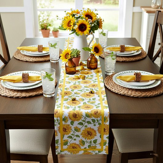 Chemin De Table Court Tournesols