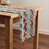 Chemin De Table Court Traditional Folk Embroidery Stripe Pattern (In Situ)