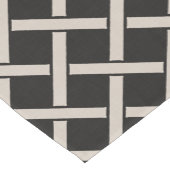 Chemin De Table Court treillis noir et ivoire | Ferme moderne (Coin)