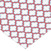 Chemin De Table Court Trellis blanc et rouge, treillis, Quatrefoil (Coin)