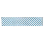 Chemin De Table Court Trendy Light Blue tartan (Horizontal)