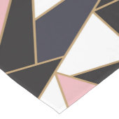 Chemin De Table Court Triangles Abstraits Rose Noir Blanc (Coin)