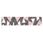 Chemin De Table Court Triangles Abstraits Rose Noir Blanc (Horizontal)