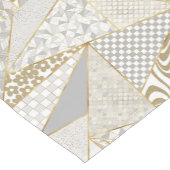 Chemin De Table Court Triangles blancs d'or moderne Motif géométrique (Coin)