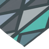 Chemin De Table Court Triangles d'art géométrique rétro Turquoise noir (Coin)