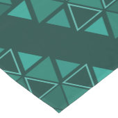 Chemin De Table Court Triangles géométriques rétro Turquoise (Coin)